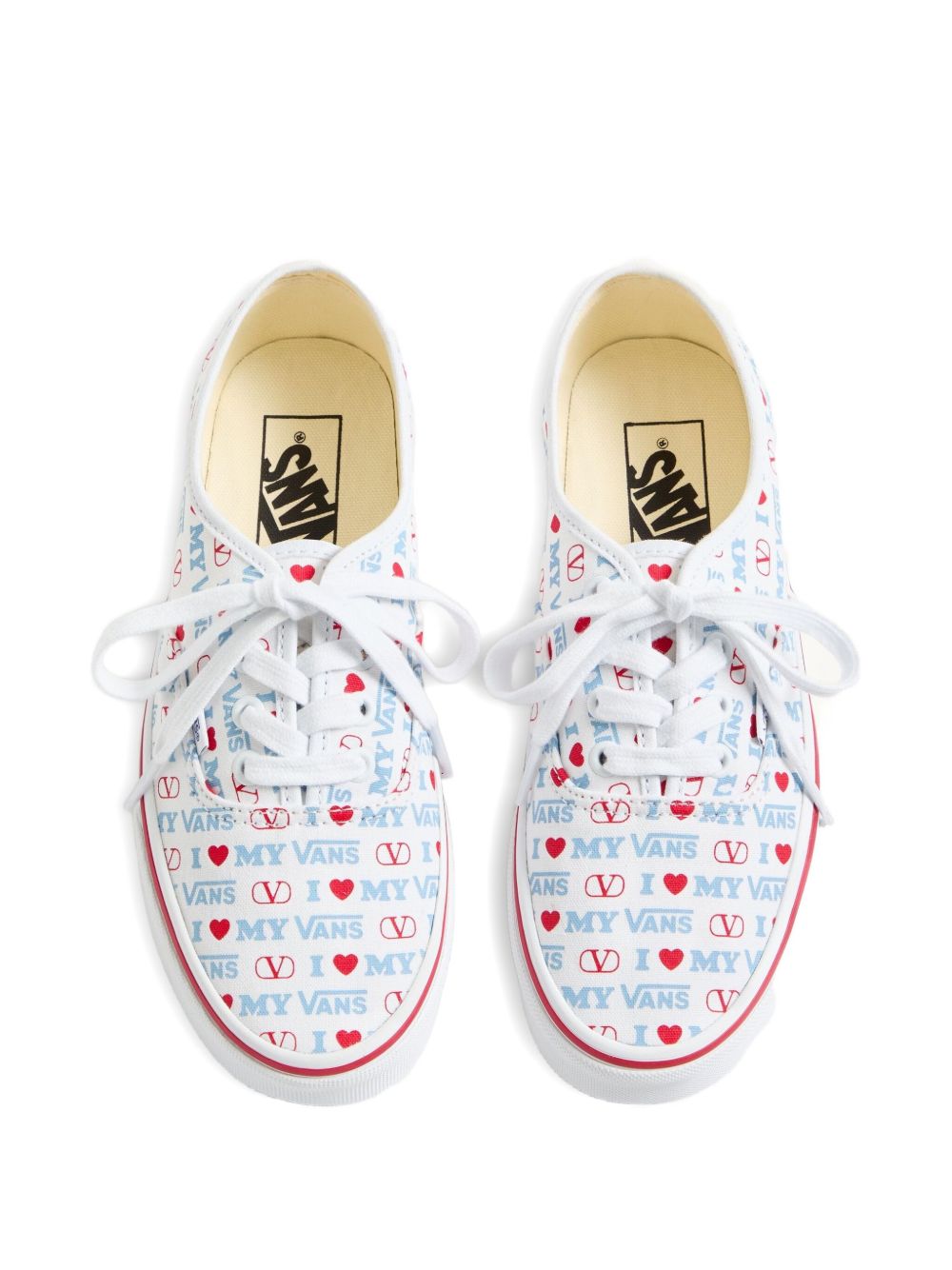 VALENTINO GARAVANI X VANS Exclusive Love-Print Canvas Sneakers for Women - Size Range Available