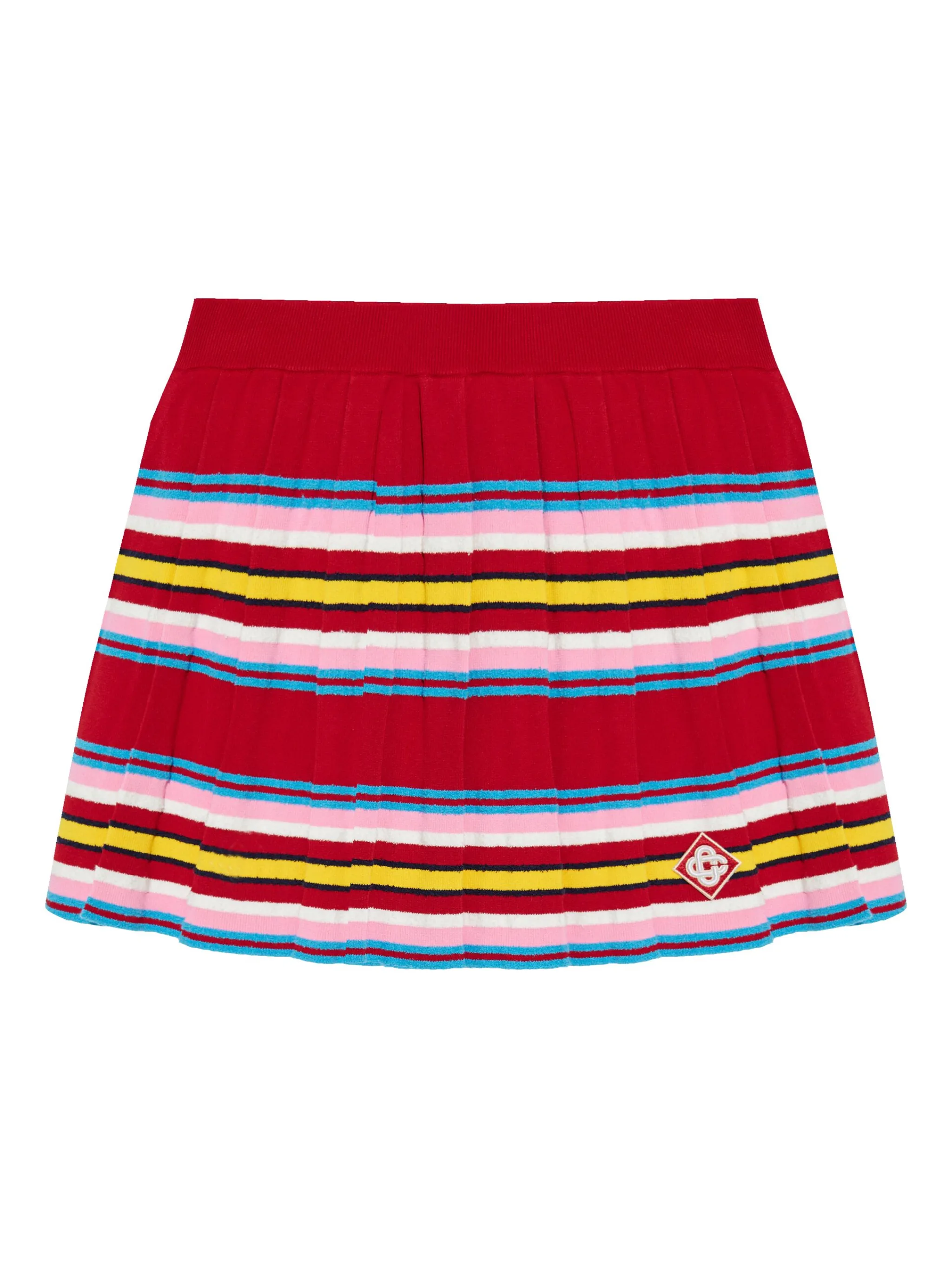 CASABLANCA Chic Striped Pleated Mini Skirt