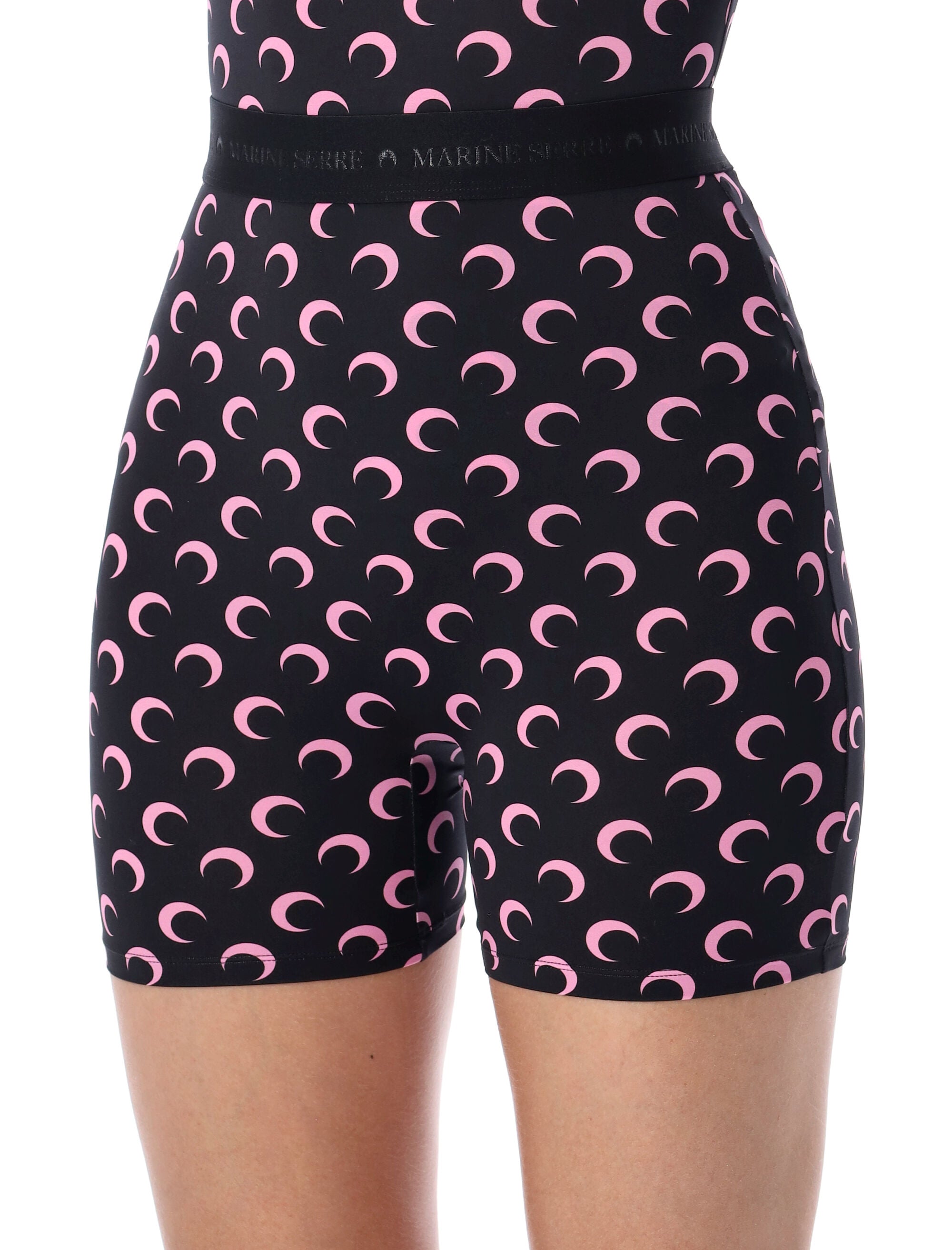 MARINE SERRE Recycled Moon T-Shirt Mini Shorts