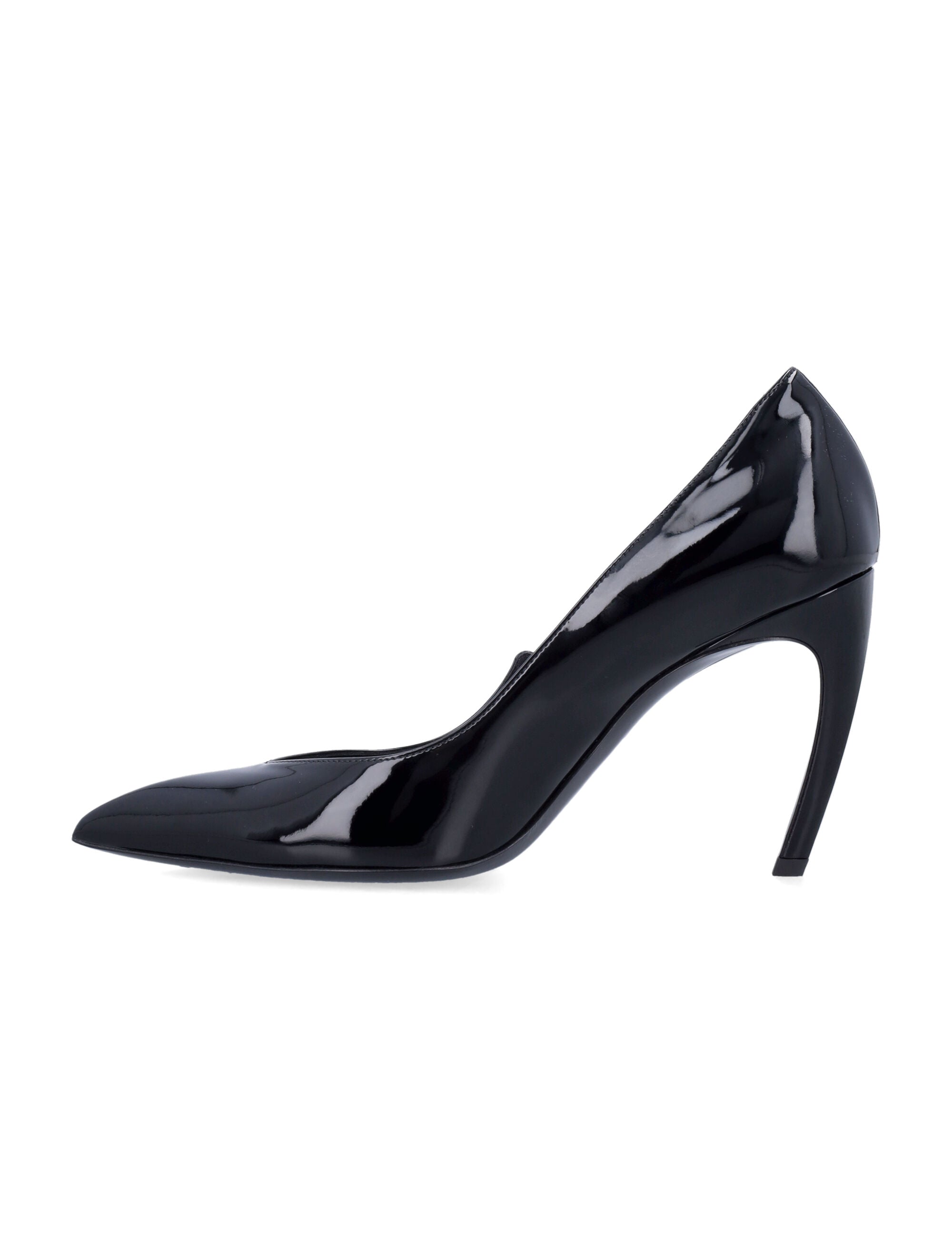 THE ATTICO Mia Patent Leather Pointed Toe Pumps 95MM