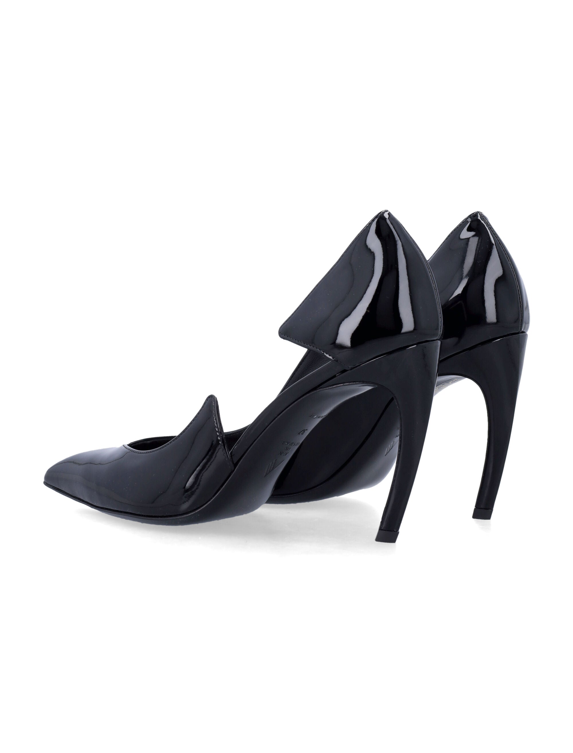 THE ATTICO Mia Patent Leather Pointed Toe Pumps 95MM