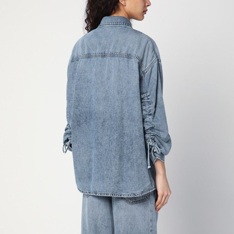 DARKPARK Gathered Sleeve Denim Shirt