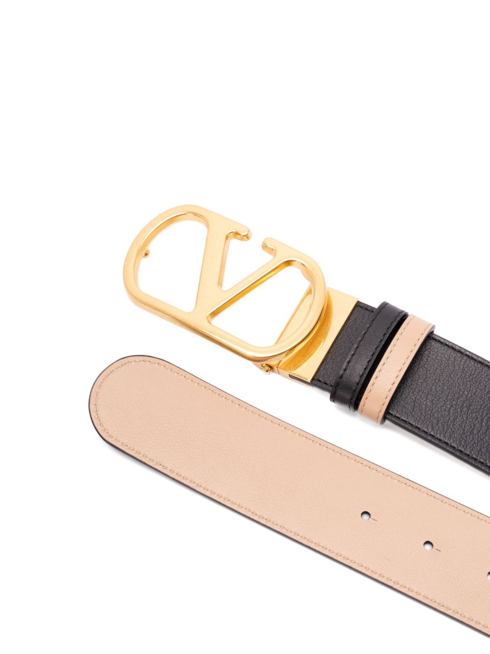 VALENTINO GARAVANI Reversible Logo Signature Leather Belt