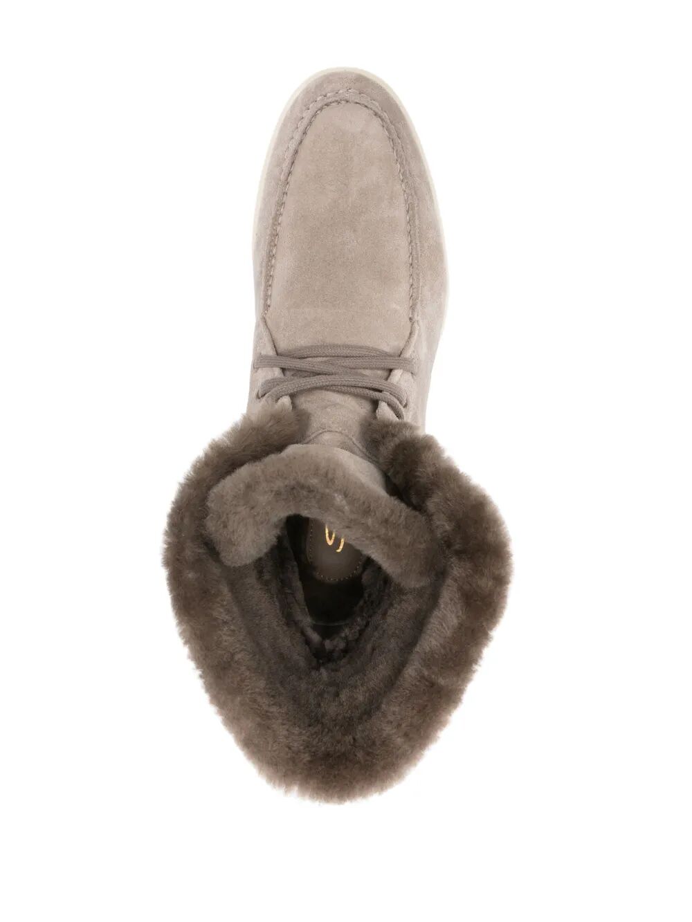 SANTONI Fur-Trim Suede Desert Boots for Women - FW25