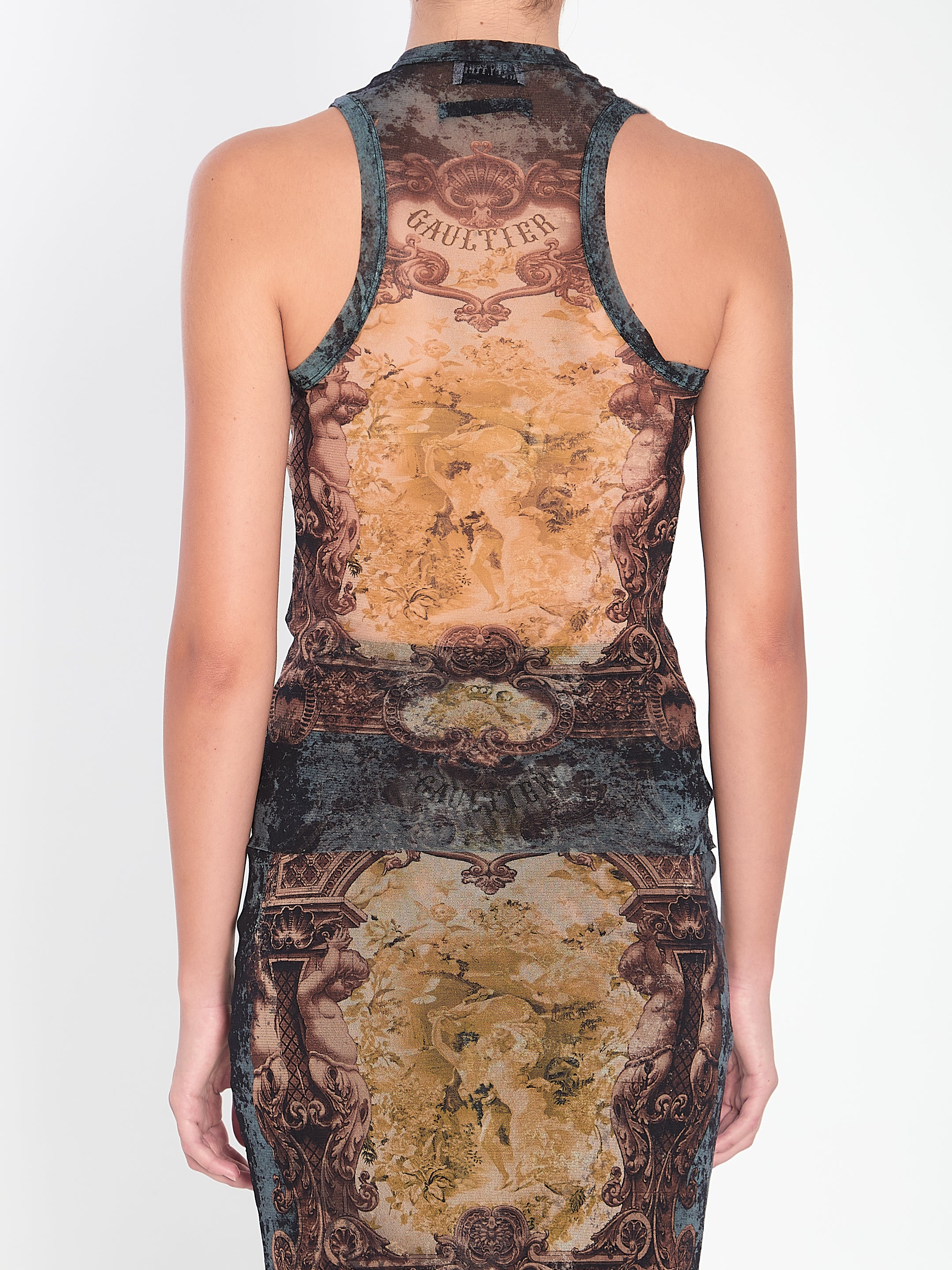 JEAN PAUL GAULTIER Medallion Tank Top - Tight Fit, Sleeveless