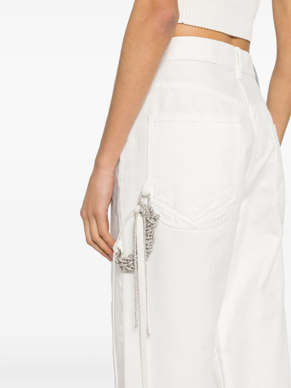 DARKPARK Chain Loose Fit Carpenter Denim Pants for Women