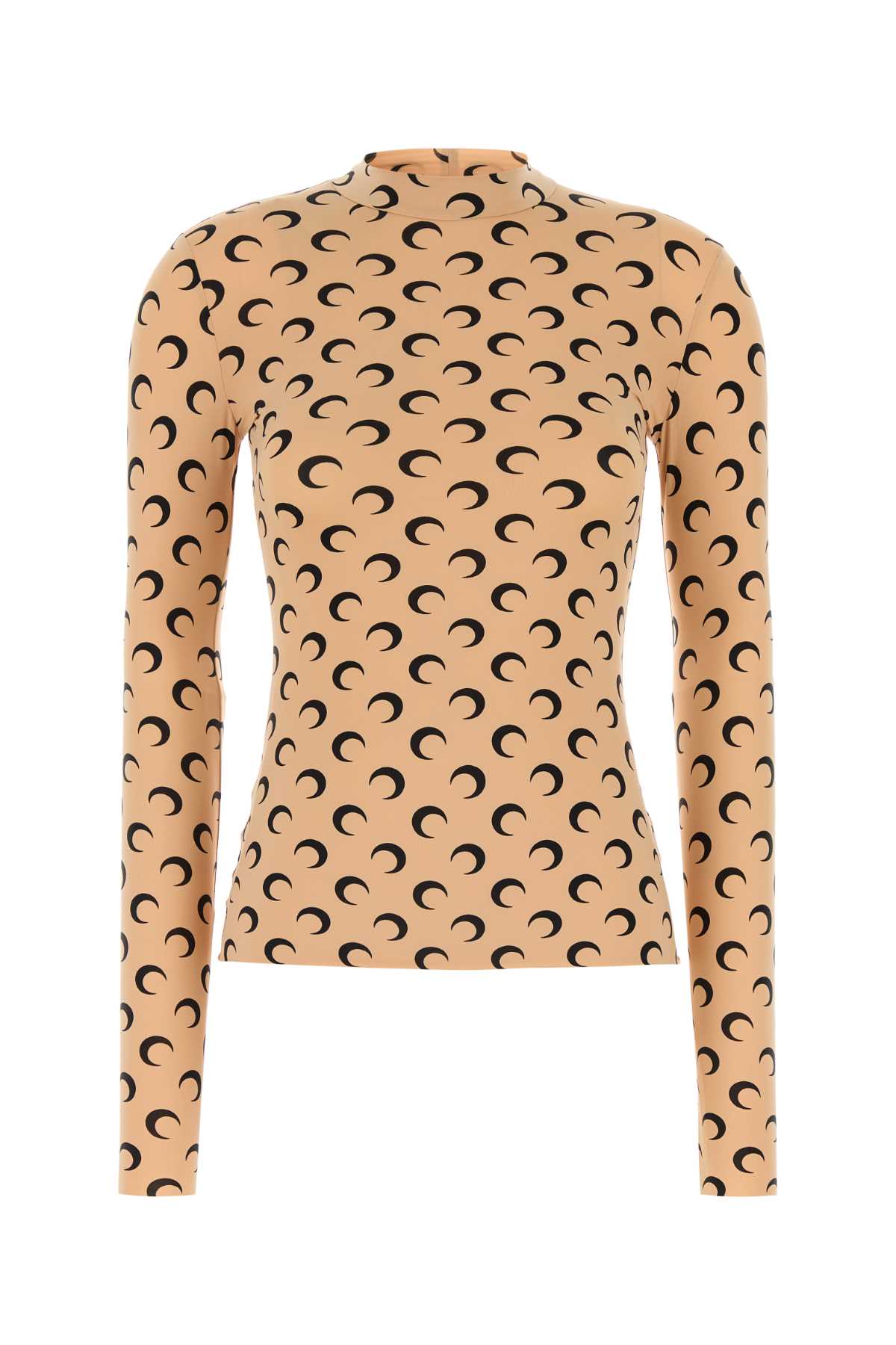 MARINE SERRE Allover Moon High-Neck Top - Women's Slim Stretch Fit