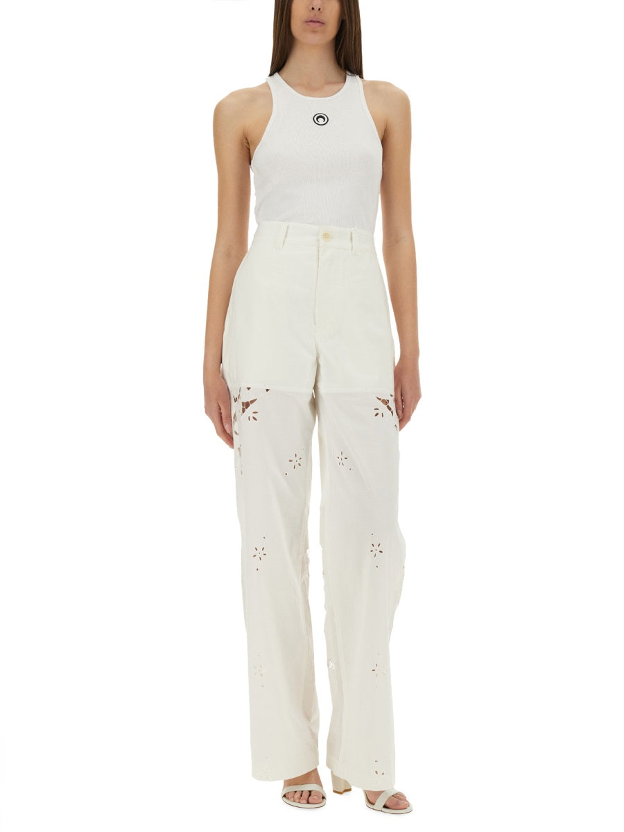 MARINE SERRE Moon Cotton Tank Top for Women