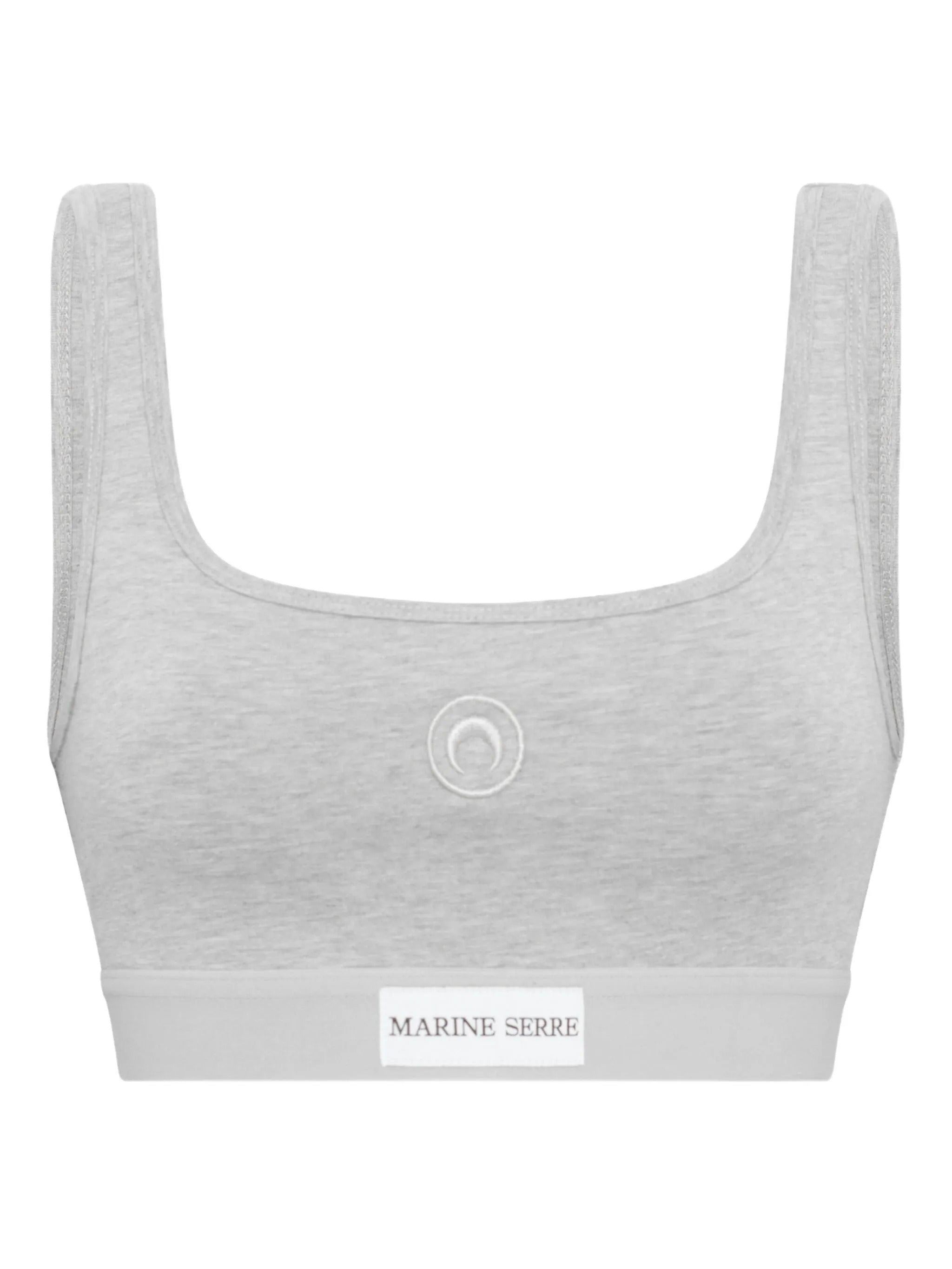 MARINE SERRE Moon Logo Stretched T-Shirt Sport Bra for Women