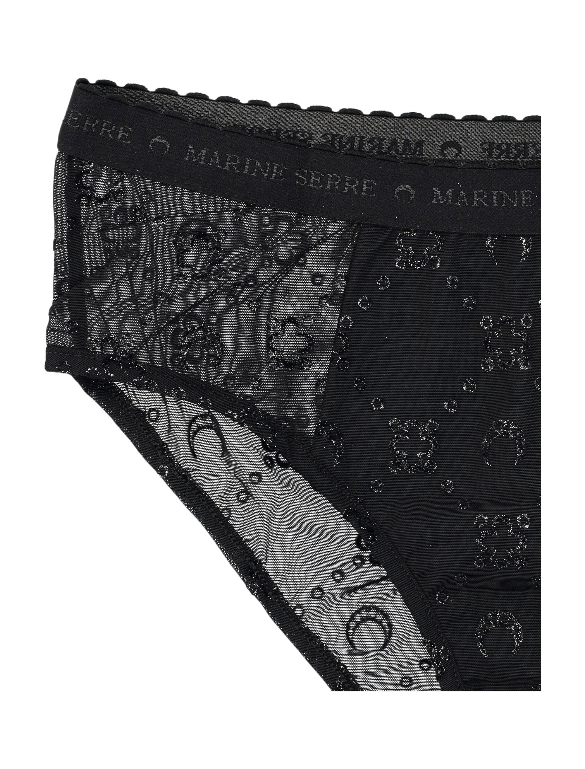 MARINE SERRE High Elastic Mini Brief with Glitter Detailing