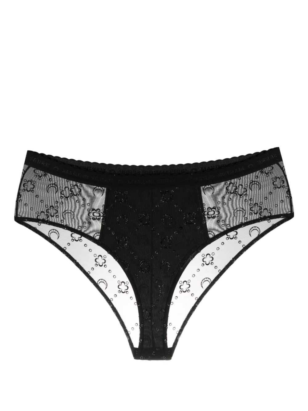 MARINE SERRE Signature Mesh Brief with Glitter Detailing