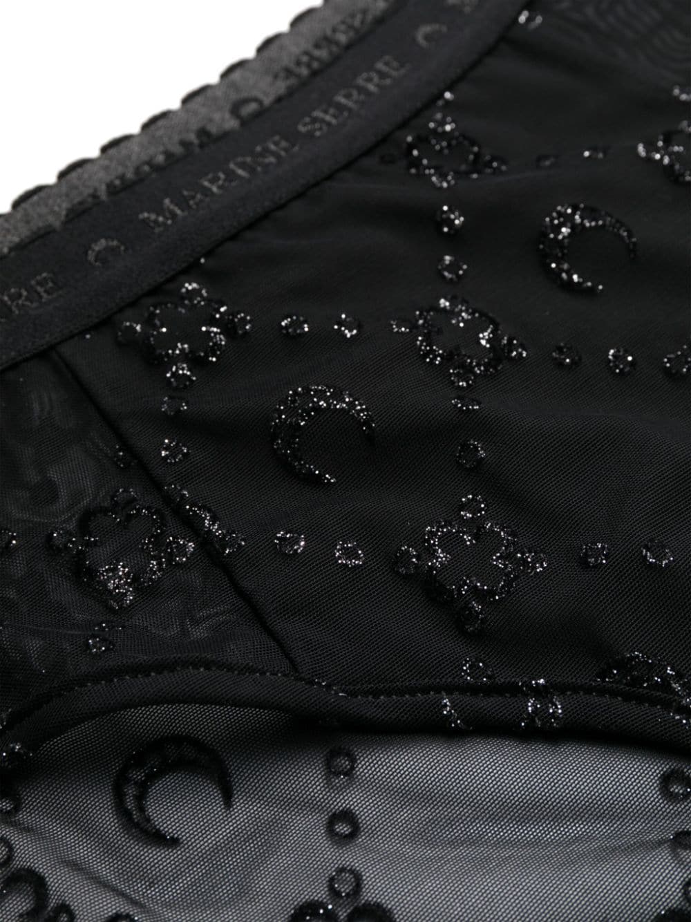 MARINE SERRE Signature Mesh Brief with Glitter Detailing