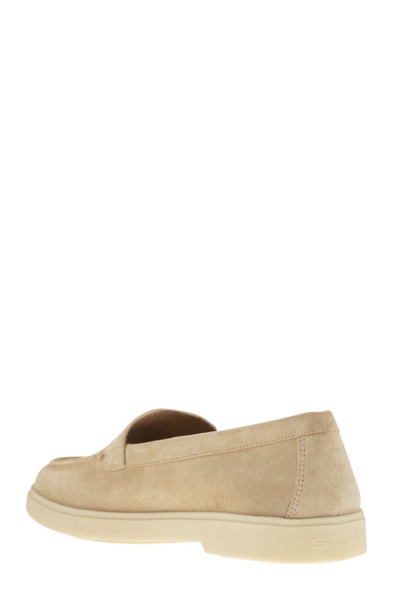 SANTONI Essential Suede Moccasin