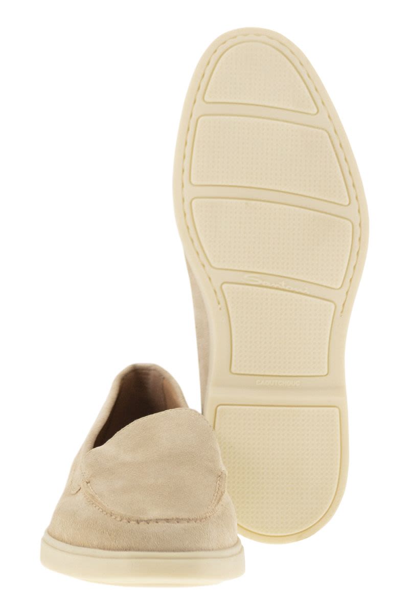 SANTONI Essential Suede Moccasin