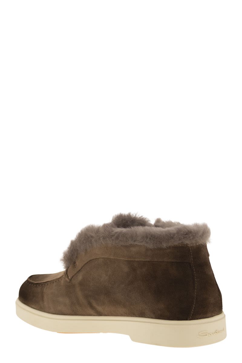 SANTONI Chic Suede Ankle Boot for Women