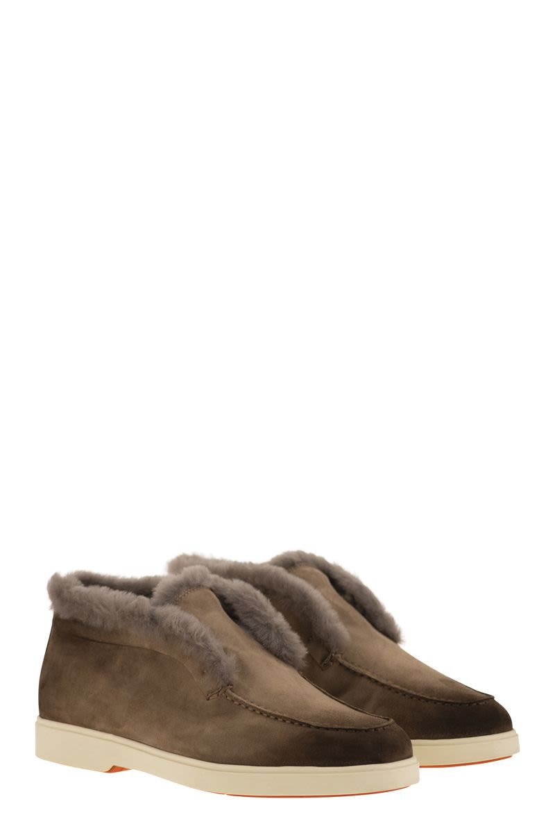 SANTONI Chic Suede Ankle Boot for Women