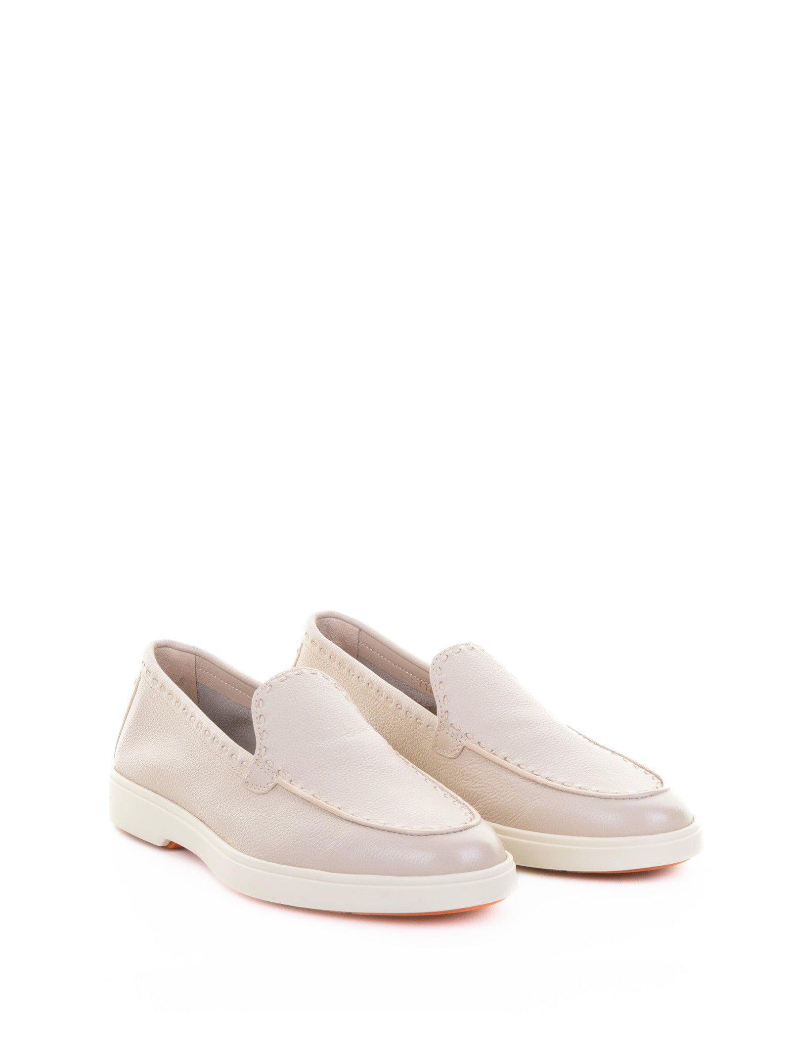 SANTONI Leather Moccasin for Women