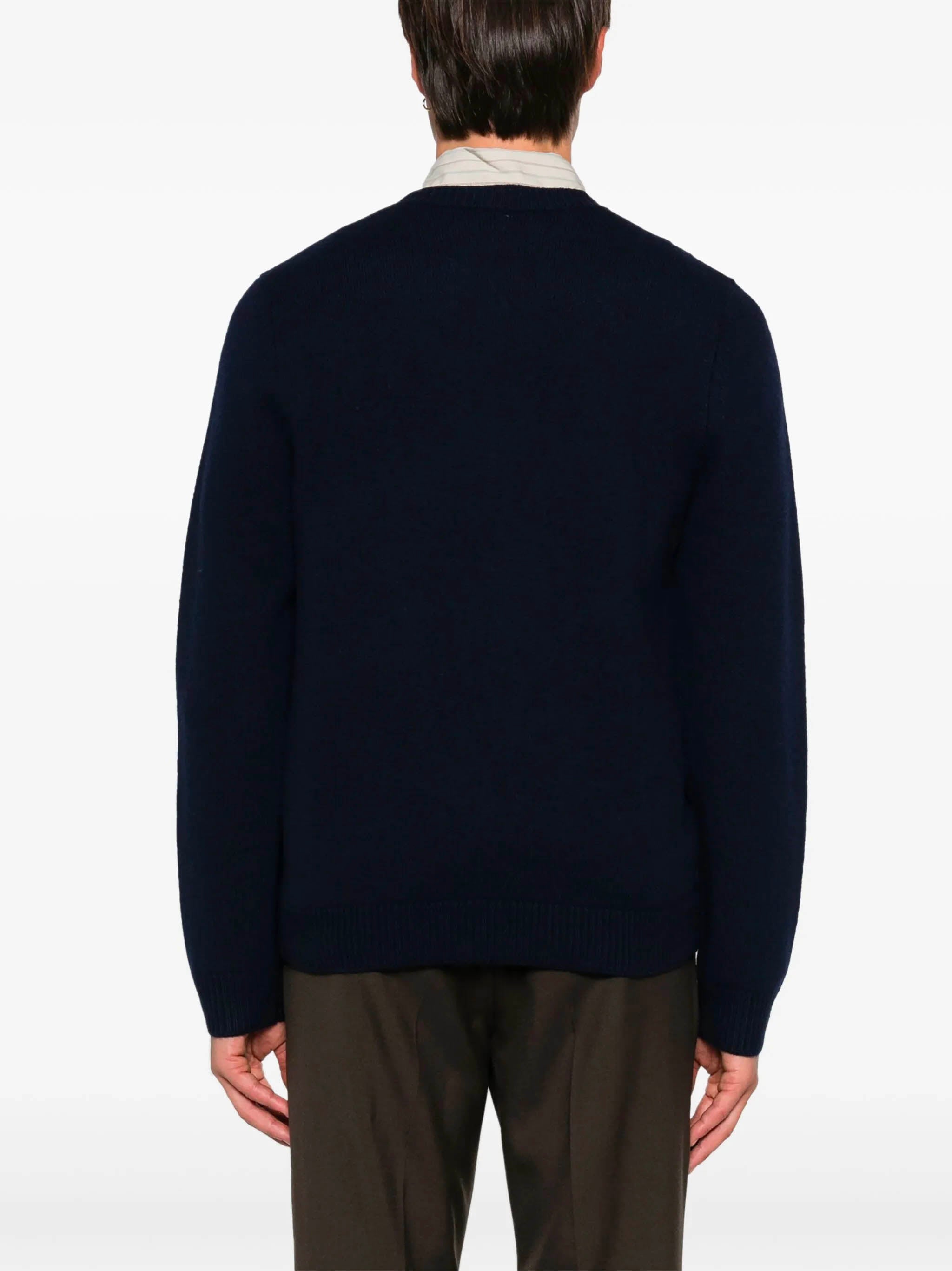 A.P.C. Men's Crewneck Jumper with Logo - Size M