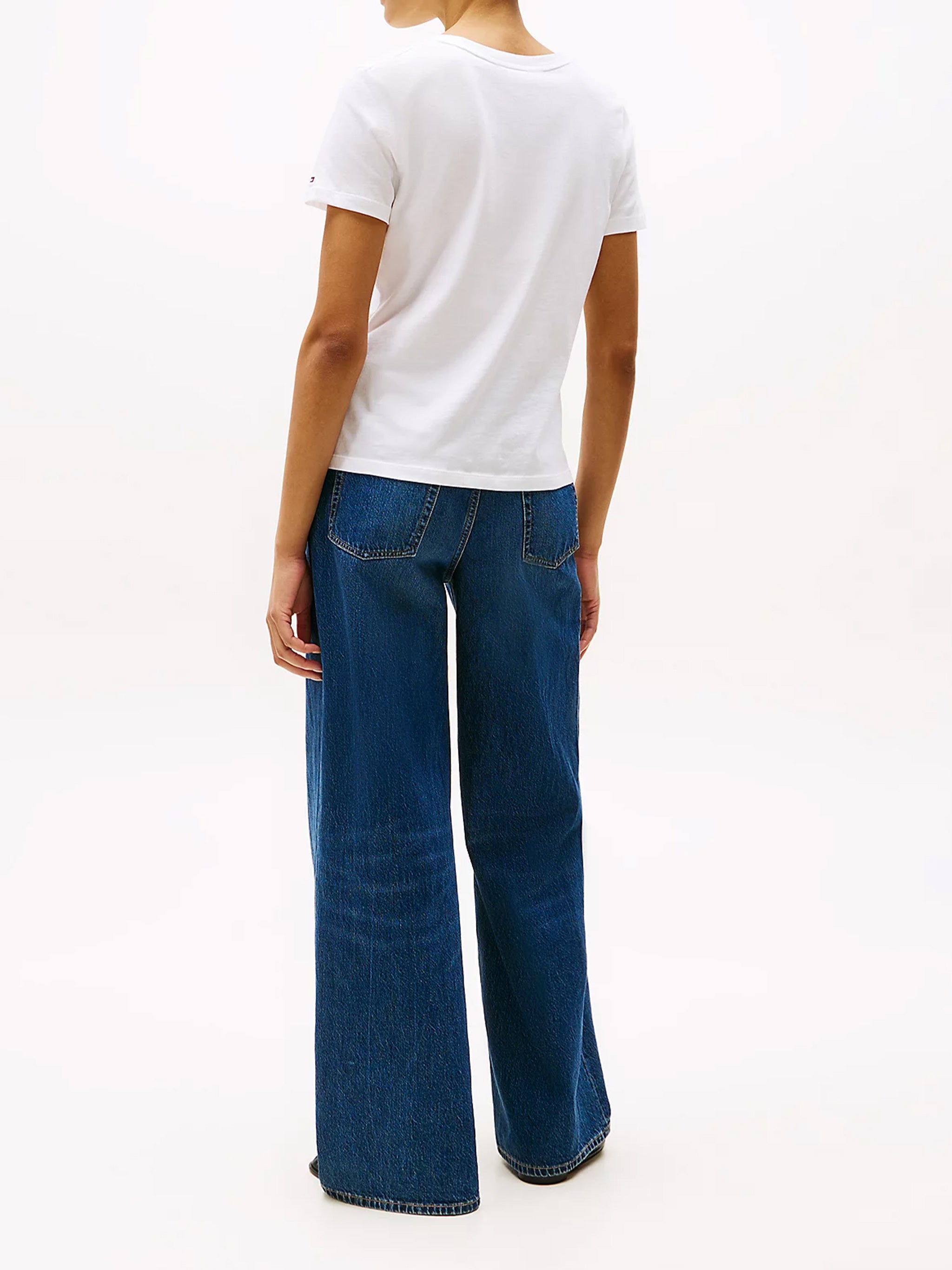 TOMMY HILFIGER Cotton Stretch T-Shirt for Women - FW25 Collection