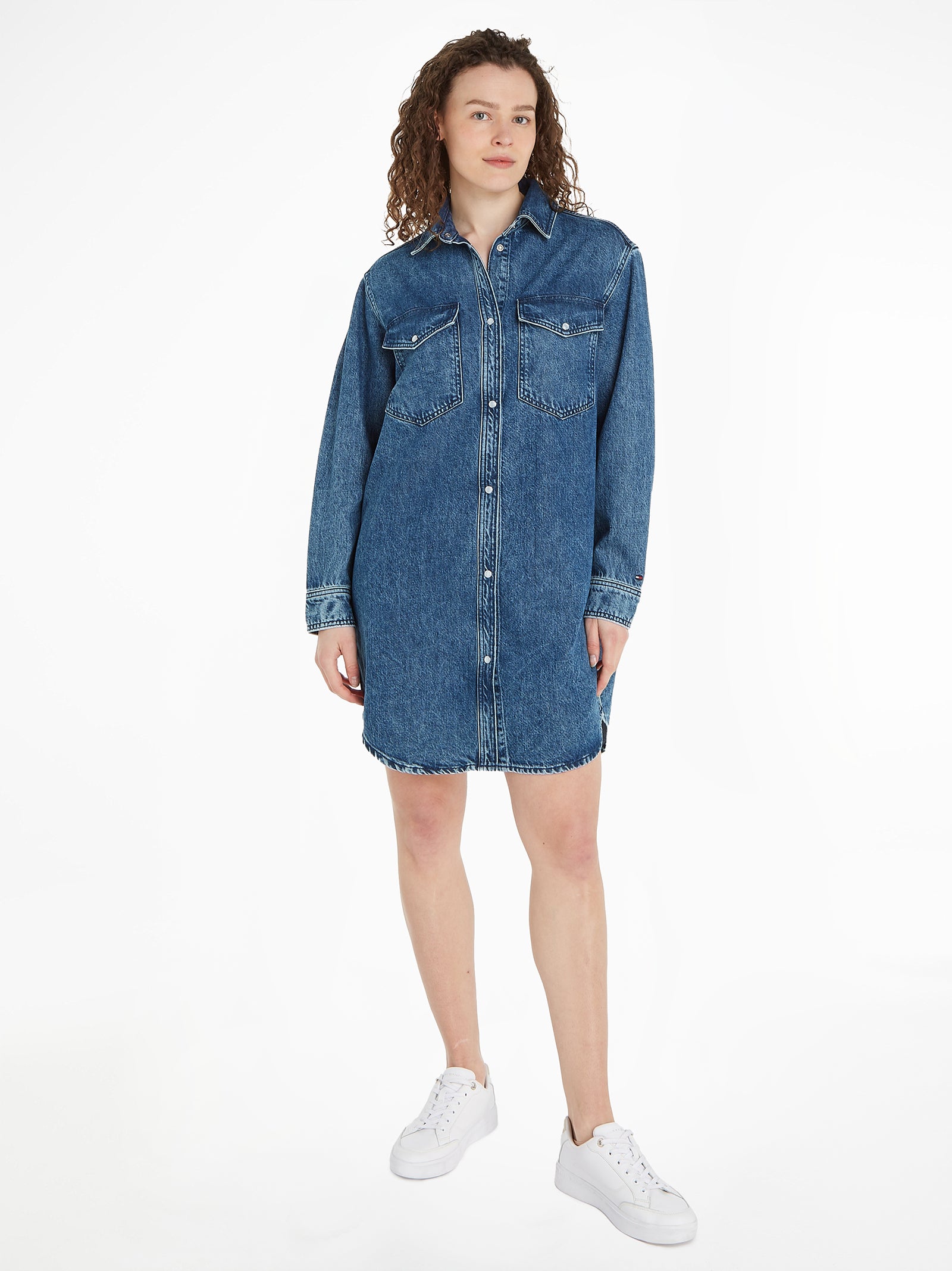 TOMMY HILFIGER Women’s Long Denim Shirt Dress