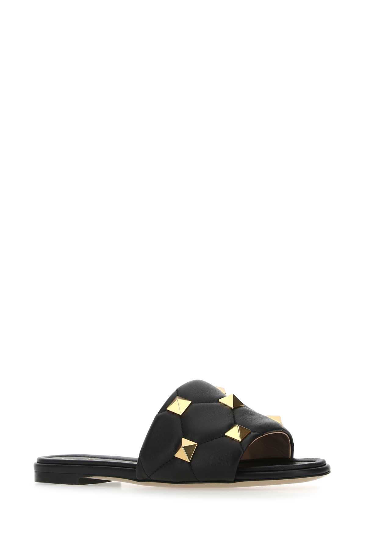 VALENTINO GARAVANI Luxury Nappa Leather Roman Stud Slippers for Women