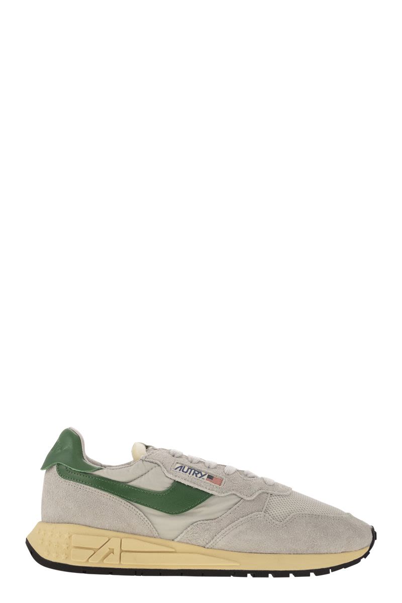 AUTRY Reelwind - Suede and Technical Textile Trainer with 2.0 Inch Sole Height