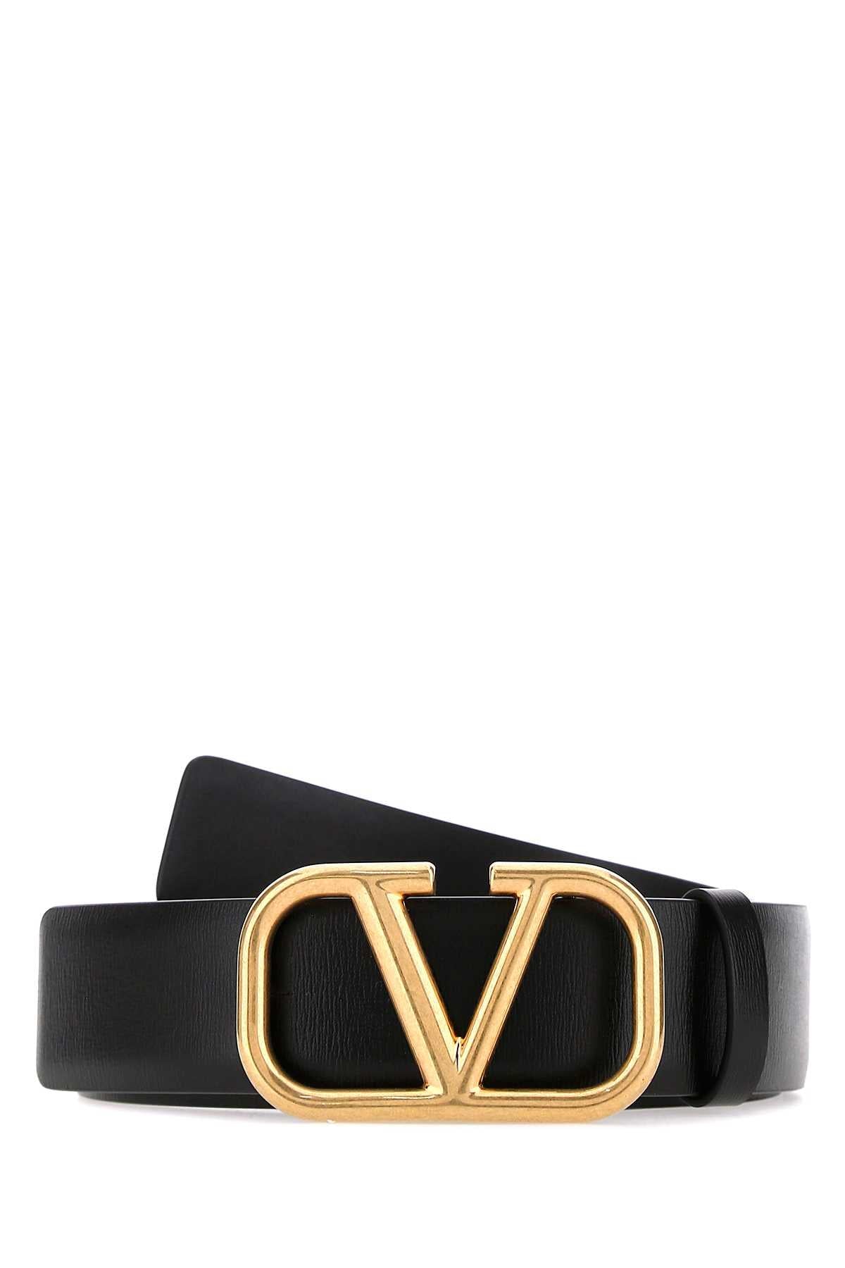VALENTINO GARAVANI Leather VLogo Belt