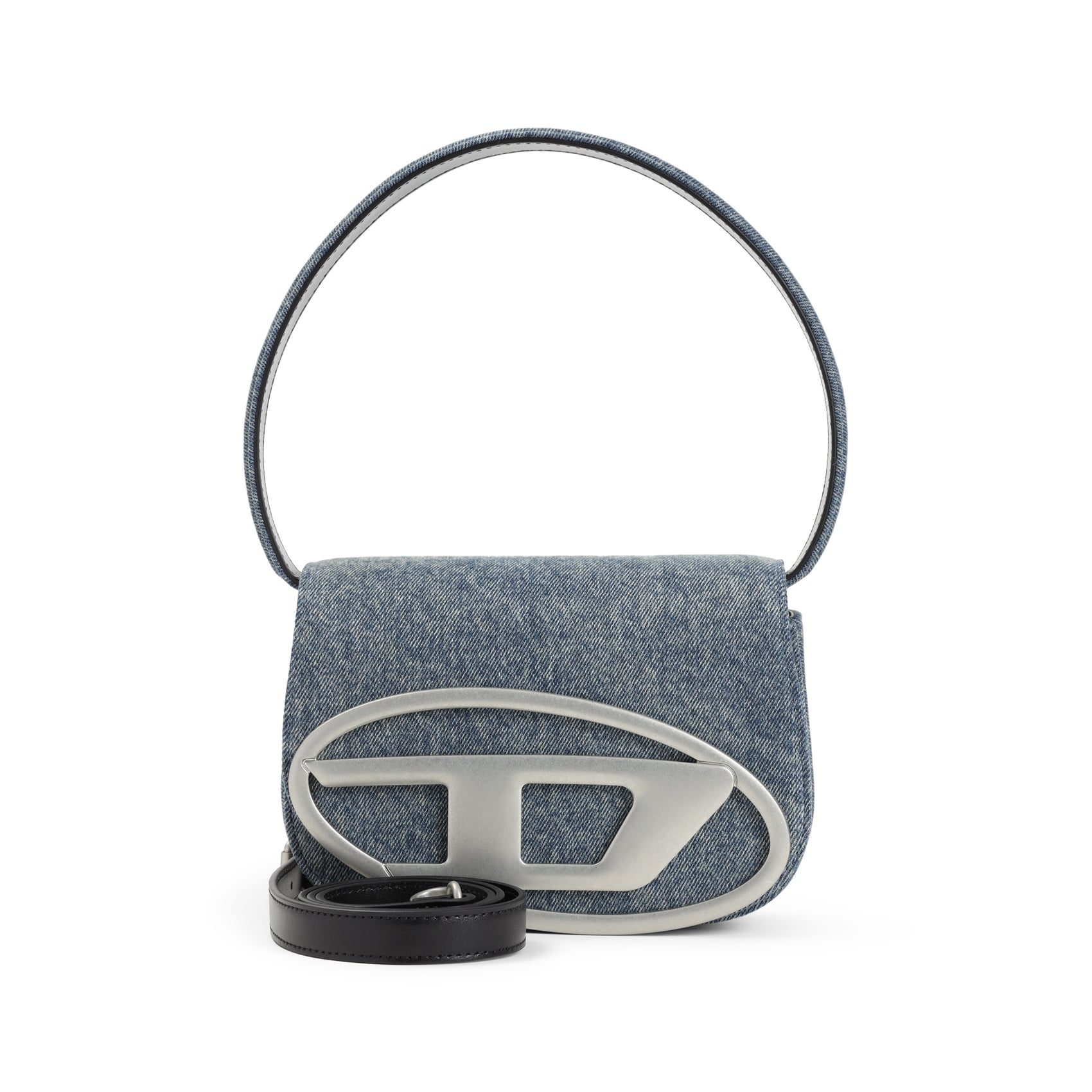 DIESEL Mini Denim Shoulder Handbag with Magnetic Closure