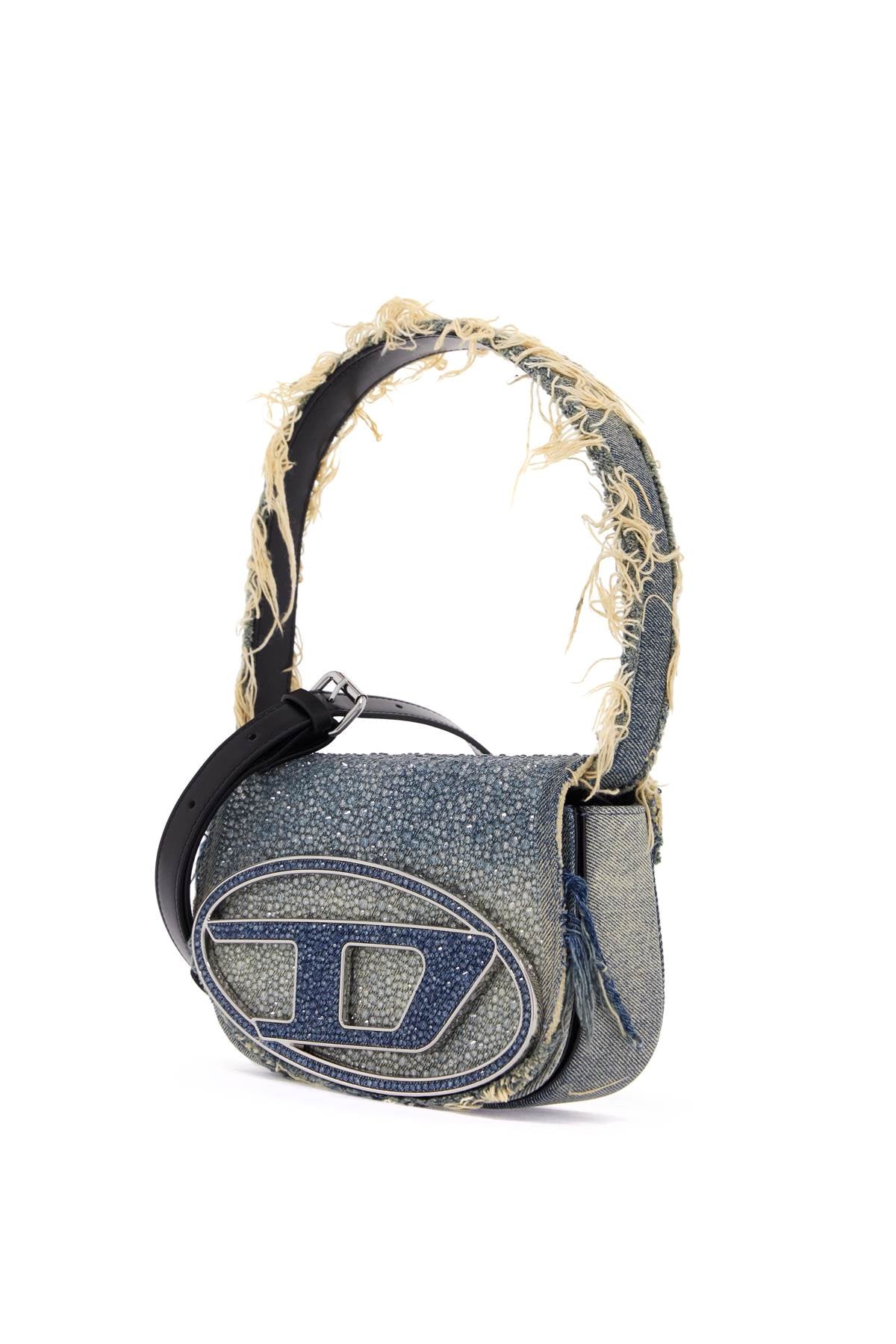 DIESEL Embellished Denim 1DR Shoulder Handbag