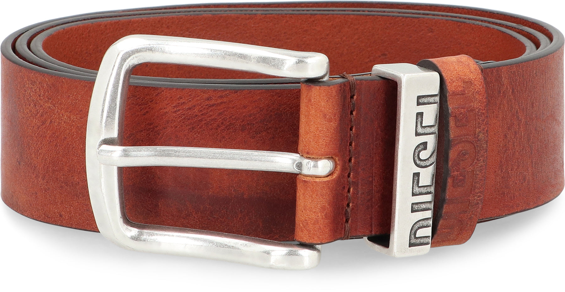 DIESEL B-Visible Leather Belt - 4 cm Height