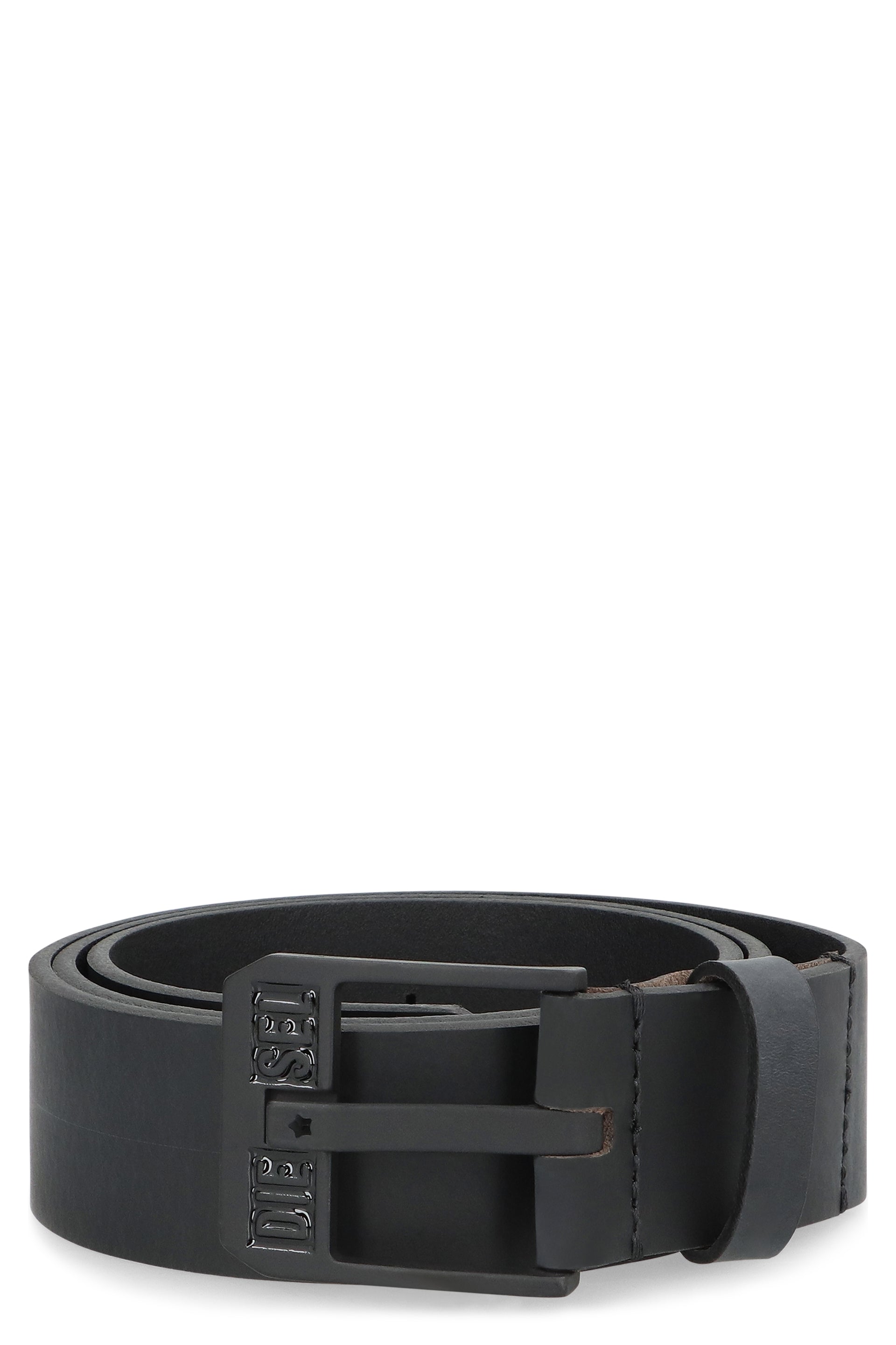 DIESEL Buffalo Leather Belt with 3.5 cm Height