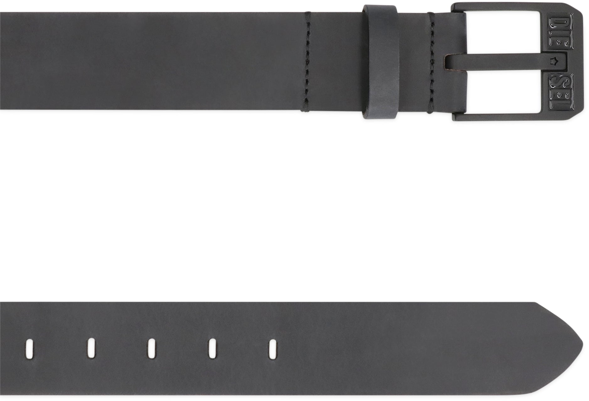 DIESEL Buffalo Leather Belt with 3.5 cm Height