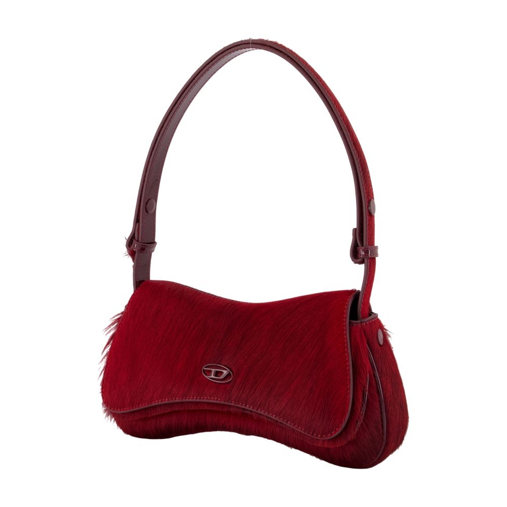 DIESEL Faux Fur Mini Clutch Bag with Adjustable Strap