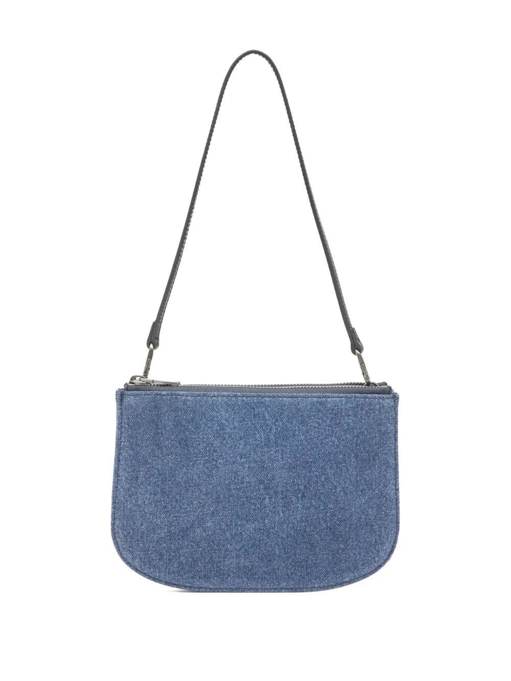 DIESEL Mini Denim Clutch with Leather Details