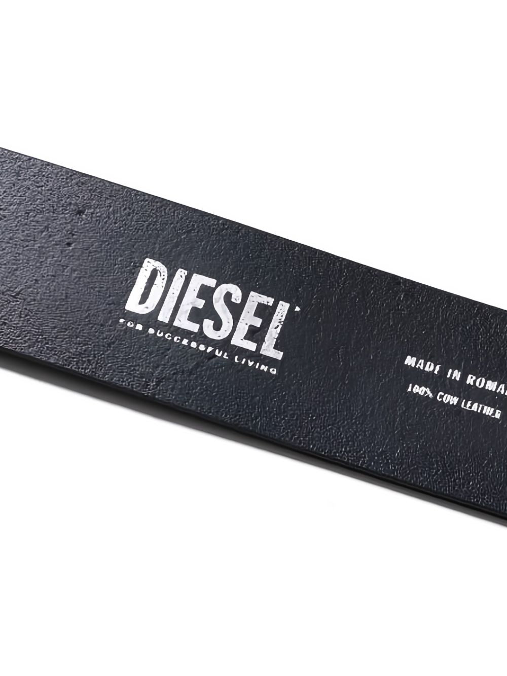 DIESEL Leather Logo Buckle Belt for Women
