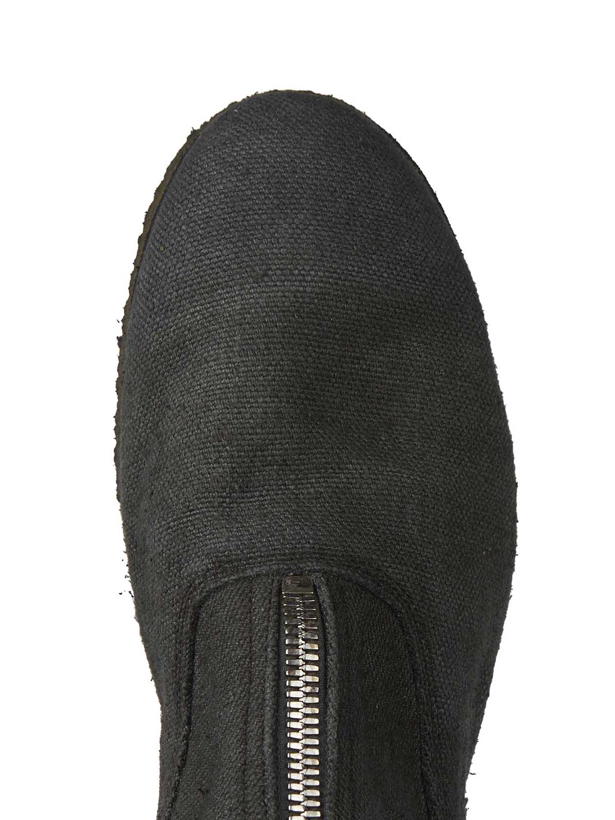 GUIDI Stylish Linen Boots with Front Zip for Men