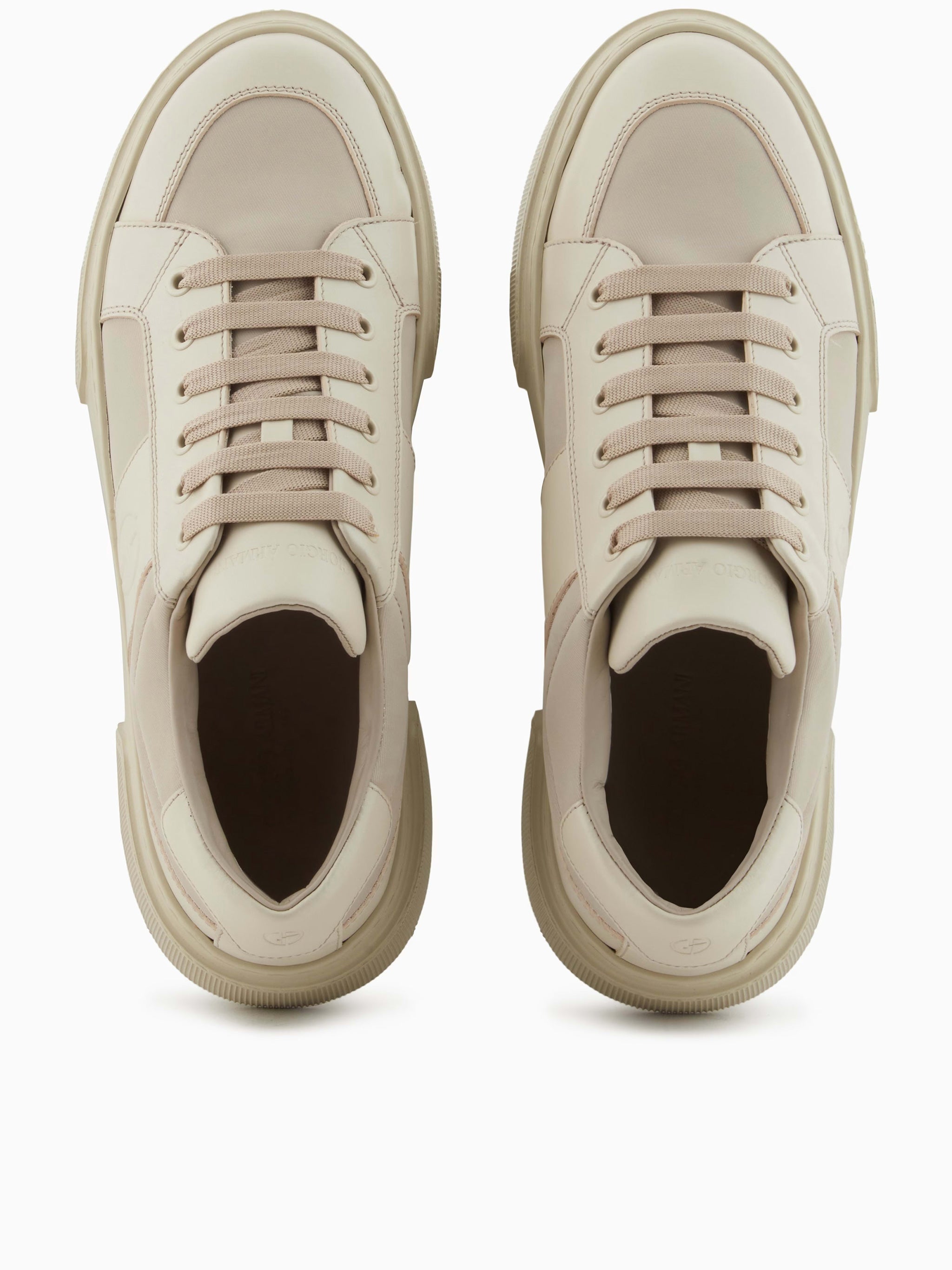 GIORGIO ARMANI Elegant Leather and Fabric Sneakers for Men