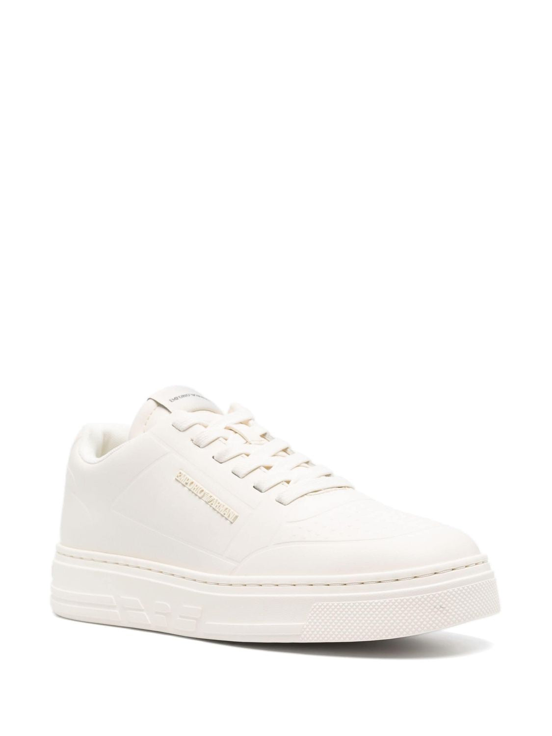 EMPORIO ARMANI Thermoformed-Detail Leather Sneakers for Women