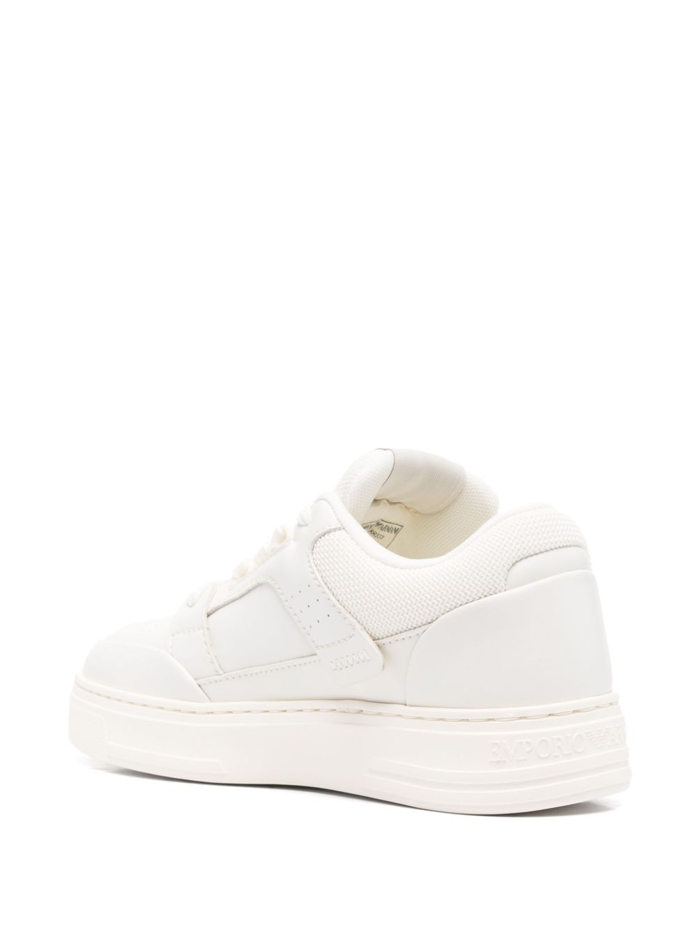 EMPORIO ARMANI Leather Sneakers with Padded Ankle for Women
