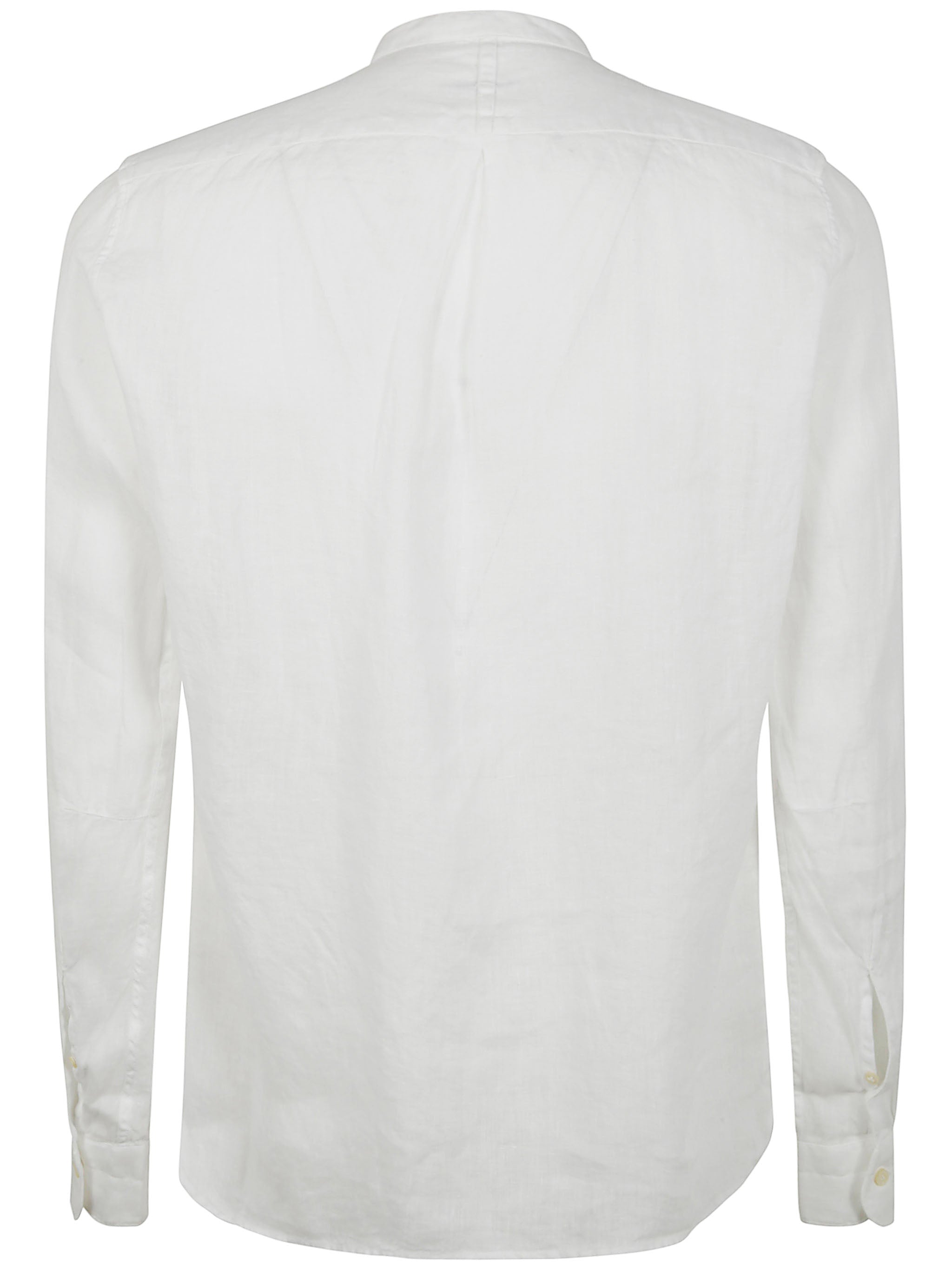 TINTORIA MATTEI Men's Guru Neck Linen Shirt