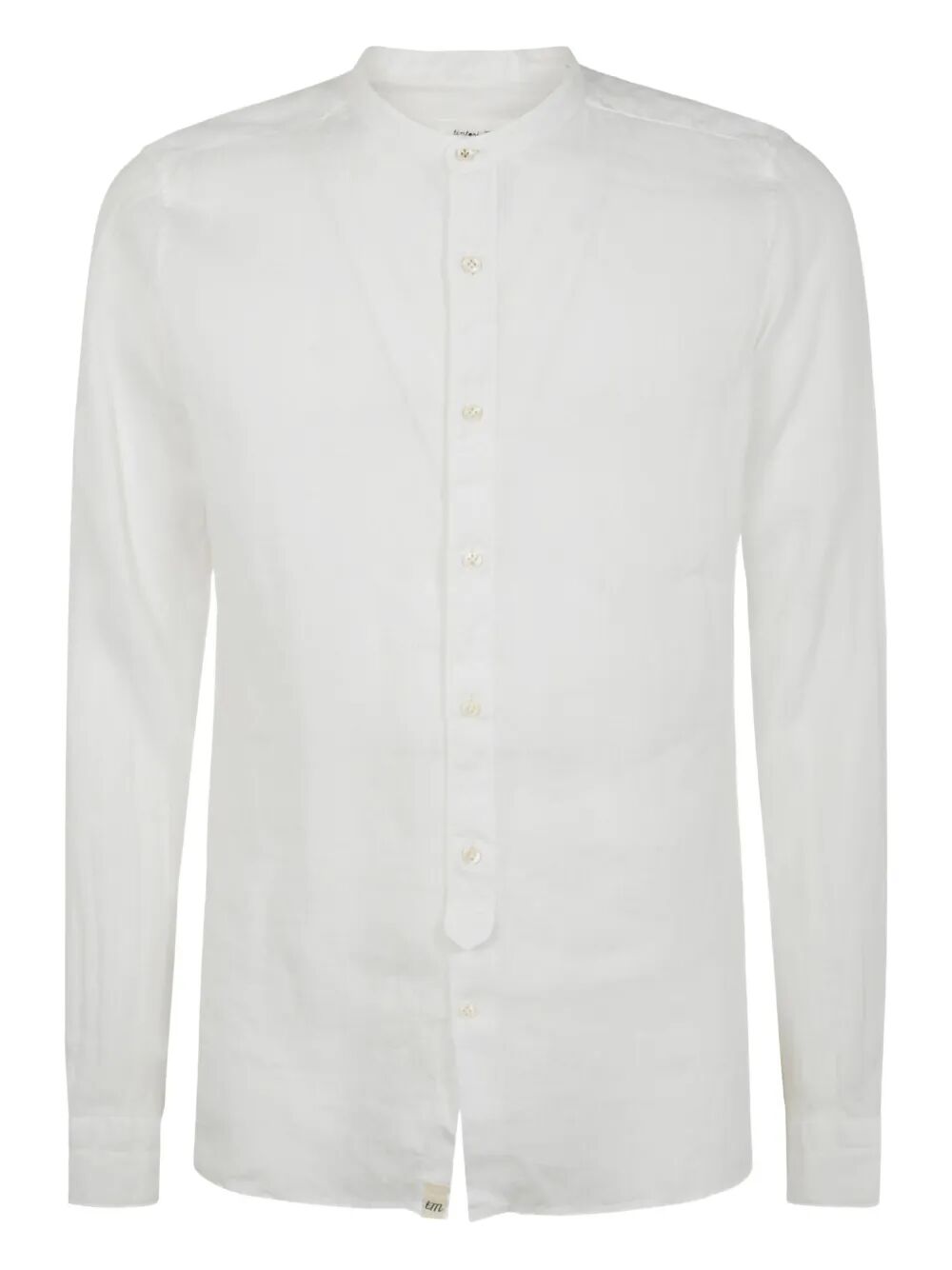 TINTORIA MATTEI Men's Guru Neck Linen Shirt