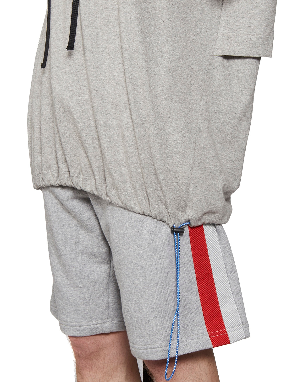 BEN TAVERNITI UNRAVEL Oversized Cotton Hoodie with Layered Sleeves - Size M