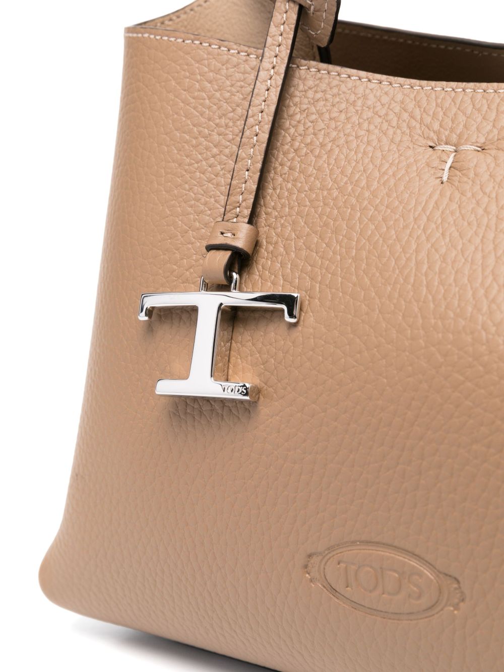 TOD'S Mini Grained Leather Handbag with Timeless Charm - 25x17x14.5 cm