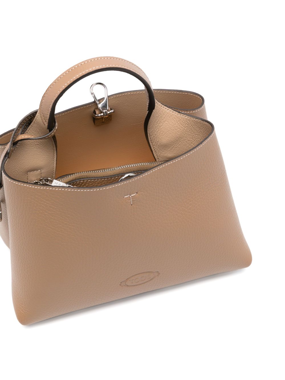 TOD'S Mini Grained Leather Handbag with Timeless Charm - 25x17x14.5 cm