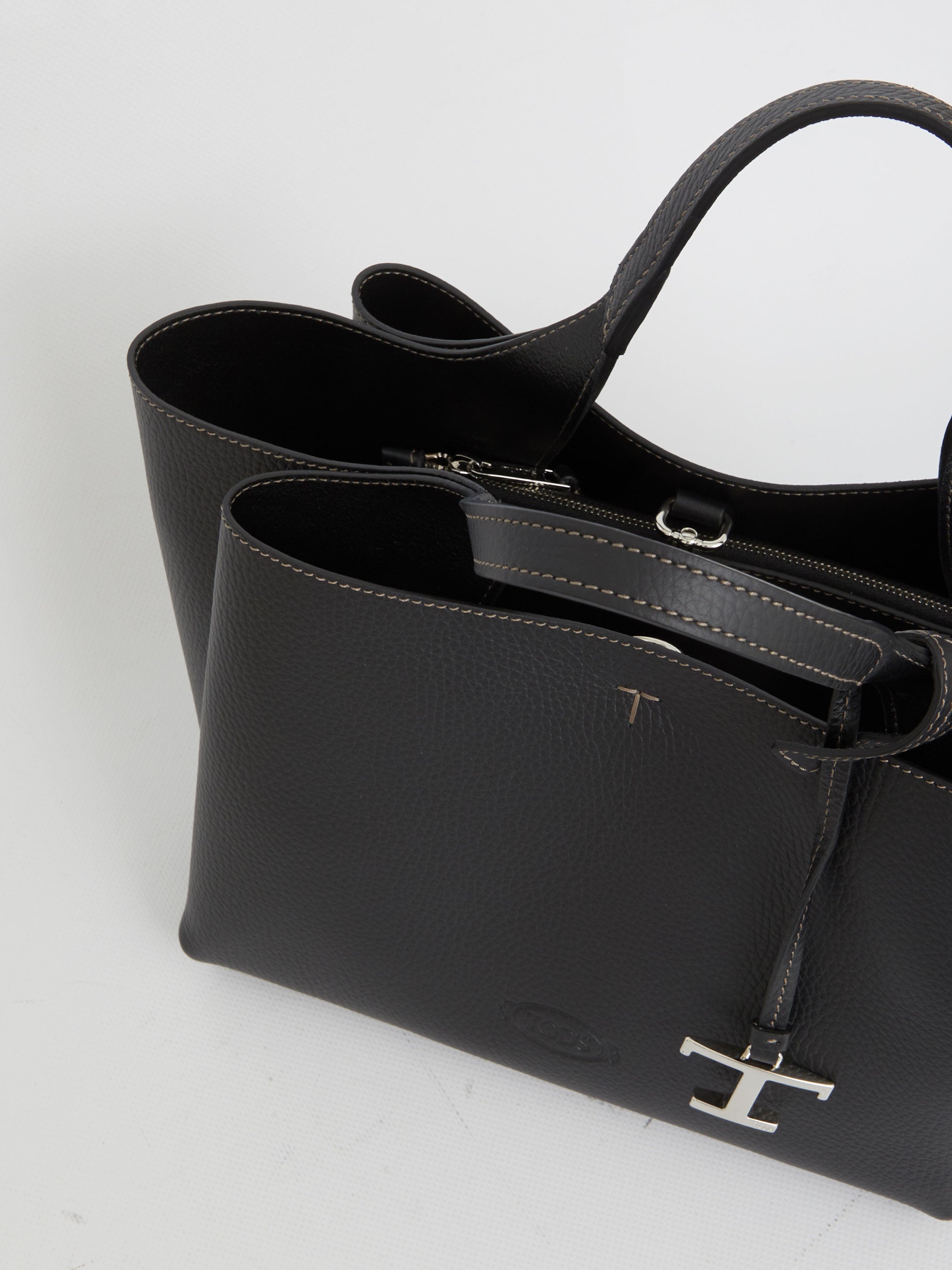 TOD'S Mini Handbag 29x19.5x18cm with Embossed Logo and Timeless Charm