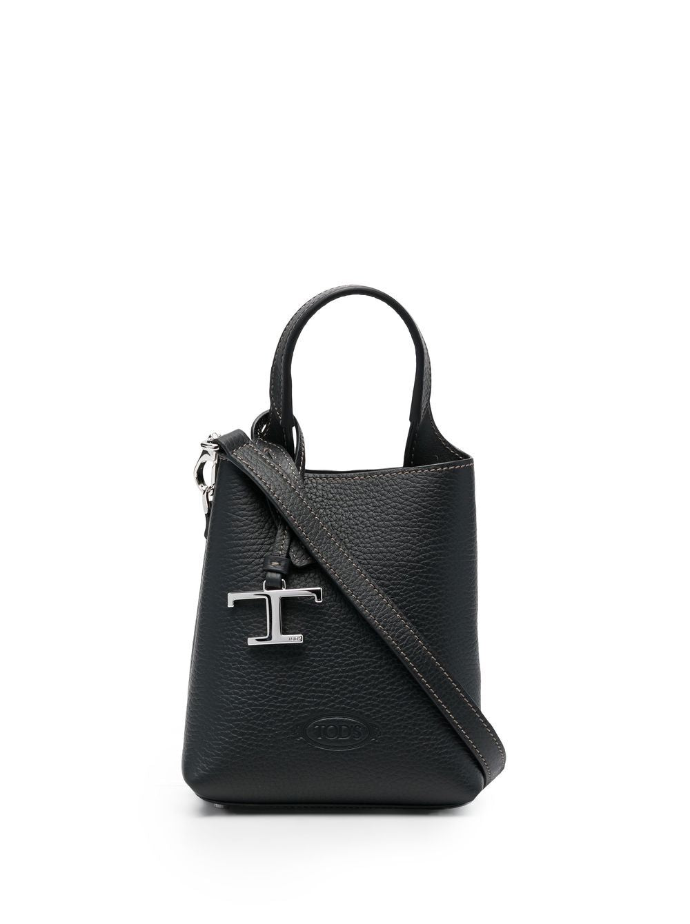 TOD'S Micro Bucket Handbag with Logo Plaque