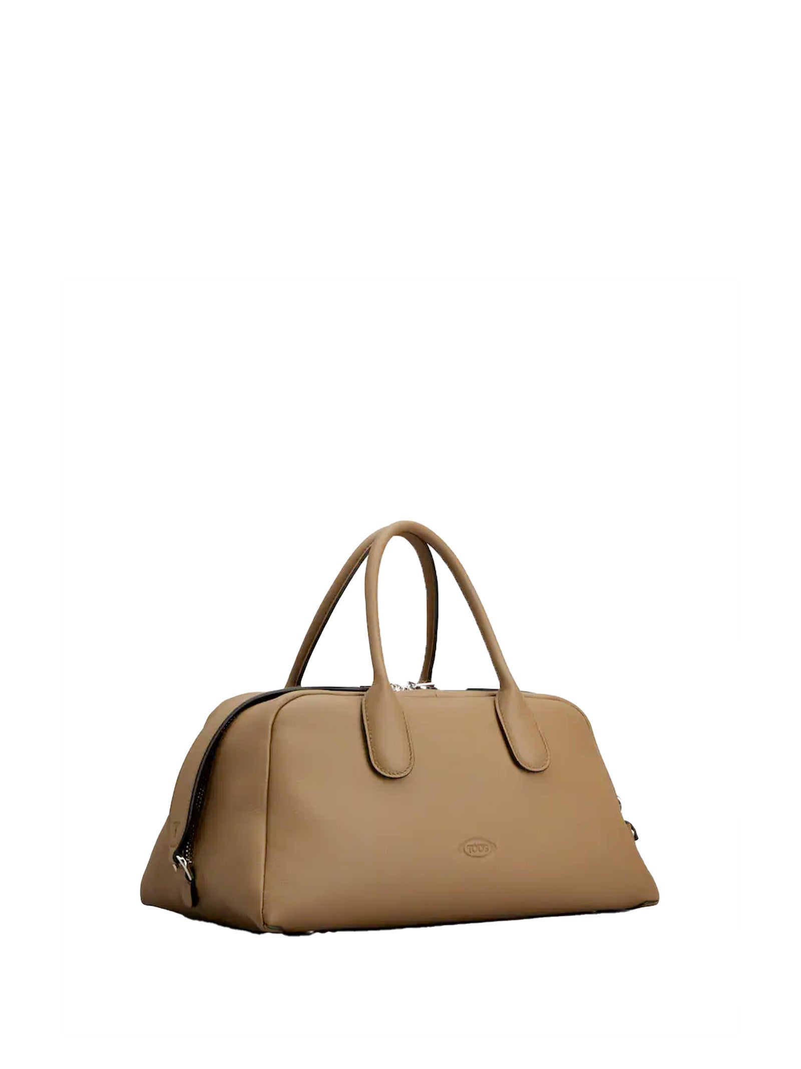 TOD'S Double Handle Leather Handbag with Shoulder Strap - Women's