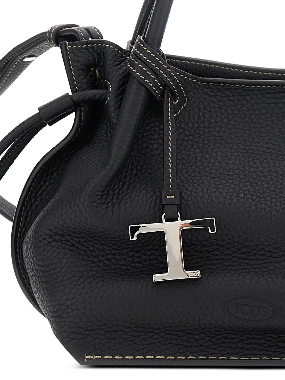 TOD'S Mini Grained Leather Bucket Handbag - Small