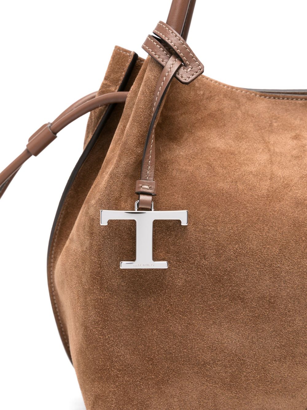 TOD'S 100% Leather Suede Handbag with Concealed Magnetic Fastening