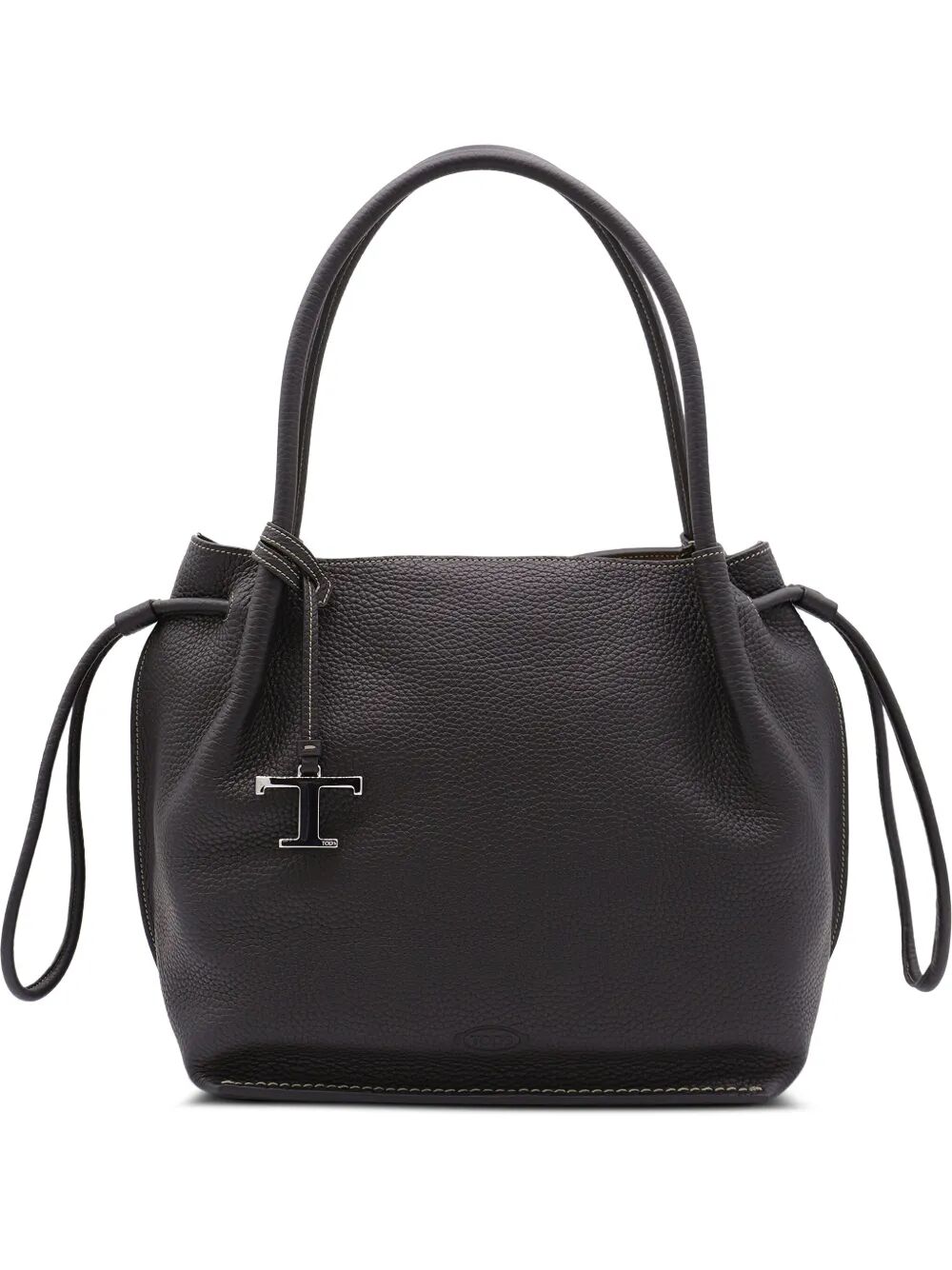 TOD'S Medium Grained Leather Bucket Handbag
